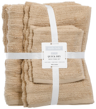 Thumbnail 1: Madison 6 Pc Quick Dry Bath Towel Set 