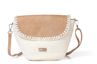 Thumbnail 1: SUN N SPORT Ivory Paper Straw Crossbody Bag 