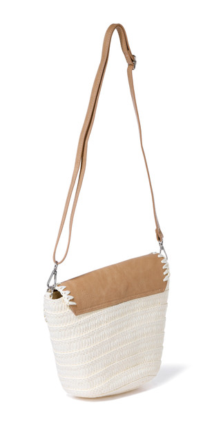 Thumbnail 3: SUN N SPORT Ivory Paper Straw Crossbody Bag 