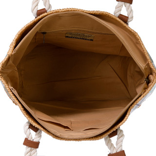 Thumbnail 3: Sun N' Sand Green Paper Straw Shoulder Tote 