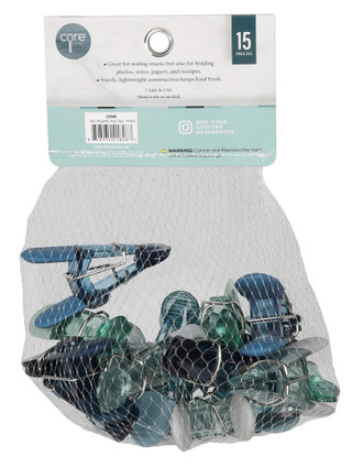 Thumbnail 2: CORE HOME Athens 15-Piece Magnetic Bag Clips 