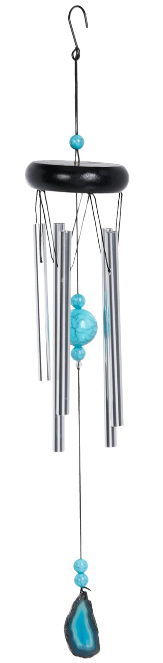Thumbnail 1: SUNSET VISTA DESIGNS Blue Agate Wind Chime 20" 