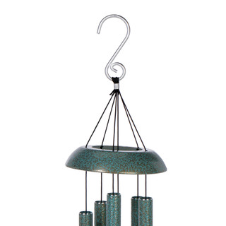 Thumbnail 4: SUNSET VISTA DESIGNS 36in Green Metal Wind Chime 