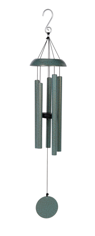 Thumbnail 1: SUNSET VISTA DESIGNS 36in Green Metal Wind Chime 