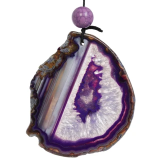 Thumbnail 2: SUNSET VISTA DESIGNS 20" Purple Agate Wind Chime 