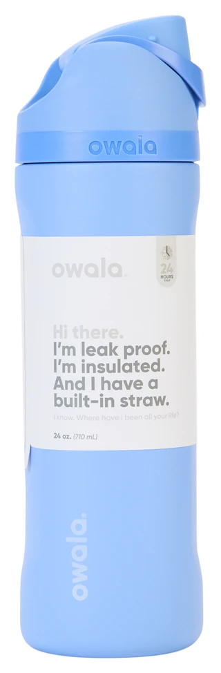 Thumbnail 1: OWALA FreeSip 24 oz Shy Marshmallow Water Bottle 