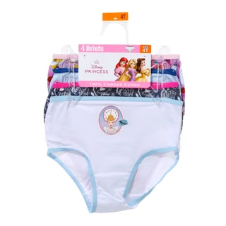 Thumbnail 1: Disney Princess Girls 4 Pk Princess Brief Underwear 