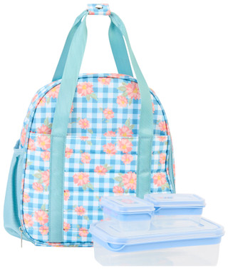 Thumbnail 1: Silver One 7-Piece Fun Prints Duffle Lunch Set 
