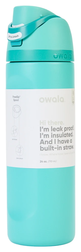 Thumbnail 2: OWALA FreeSip 24 oz Water Bottle in 90s Kid 