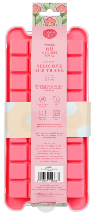 Thumbnail 2: CORE HOME Set of 2 Multi Ice Trays with Lids 