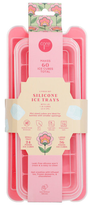 Thumbnail 1: CORE HOME Set of 2 Multi Ice Trays with Lids 