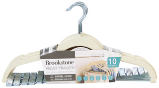 Thumbnail 1: Brookstone 10-Pack Ivory Clip Hangers 