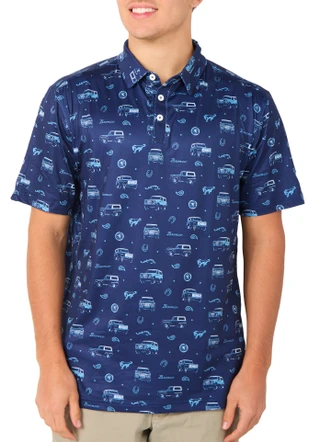 Thumbnail 1: Jedco Men's Short Sleeve Printed Performance Polo 