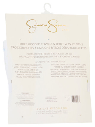 Thumbnail 2: Jessica Simpson Baby 6-Piece Hooded Towel & Washcloth Set 