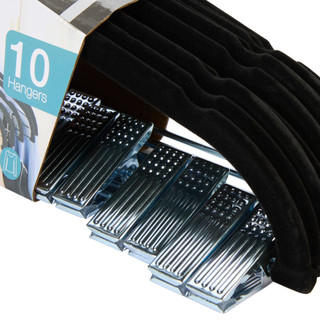 Thumbnail 2: Brookstone 10-Pack Non-Slip Velvet Hangers with Clips 
