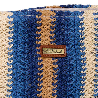 Thumbnail 5: SUN N SPORT Navy Paper Crochet Crossbody Bag 