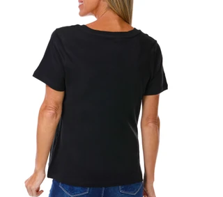 Thumbnail 2: Coral Bay Women's Short Sleeve V-Neck Pocket Tee 