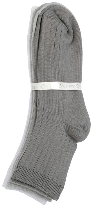 Thumbnail 2: LEMON Powder Rib Quarter Crew Socks 3-Pack 