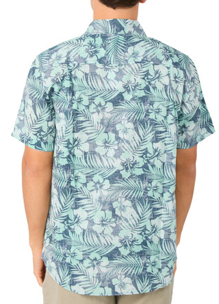 Thumbnail 2: Hurley Men's Short Sleeve Tropical Button Down Shirt 