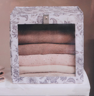 Thumbnail 3: Martha Stewart Bedford Floral Clear Lid Storage Organizer 