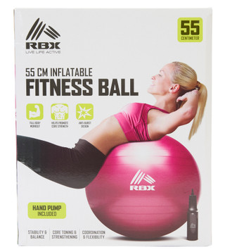 Thumbnail 1: RBX 55 cm Fitness Ball with Hand Pump 