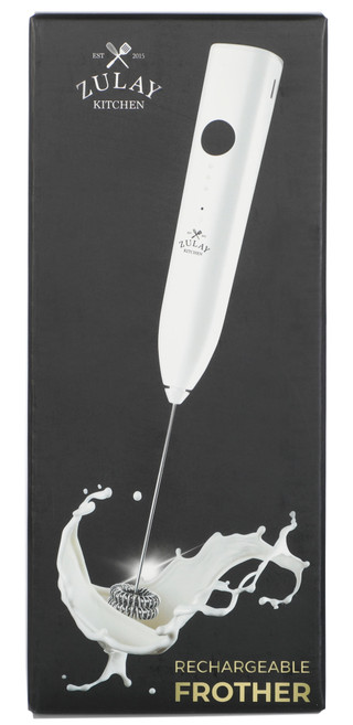 Thumbnail 1: Zulay Rechargeable 3-Speed Handheld Milk Frother 