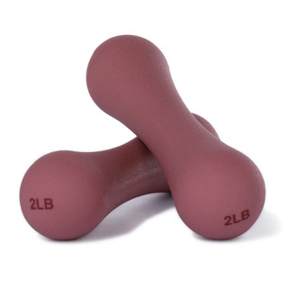 Thumbnail 3: RBX Rose Gold 4LB Bone Neoprene Hand Weights 