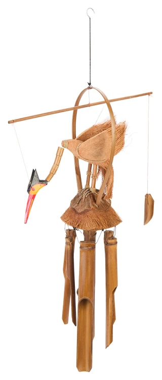 Thumbnail 1: JD YEATTS 49" Bamboo Bird Windchime 