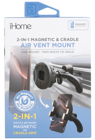 Thumbnail 1: Ihome 2-in-1 Magnetic Cradle Air Vent Car Mount 