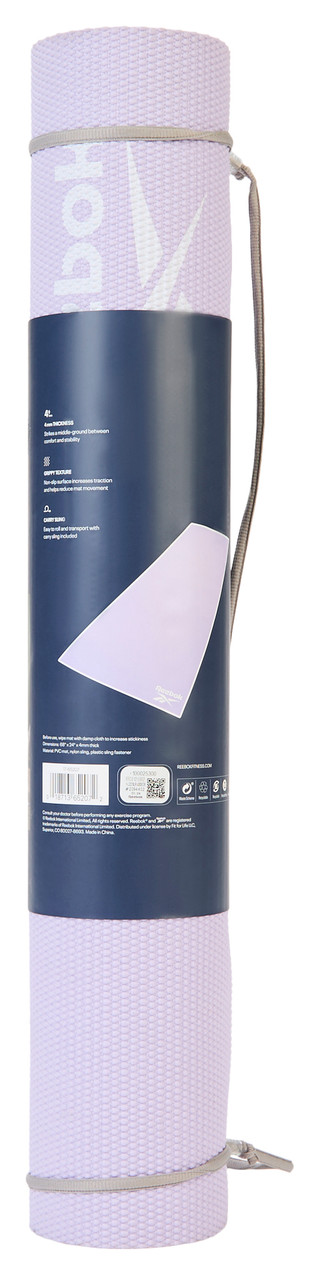 Thumbnail 2: Reebok Purple Oasis 4MM Solid Yoga Mat 