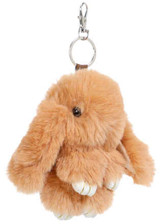 Thumbnail 2: ORLY Gray Fuzzy Bunny Bag Charm 