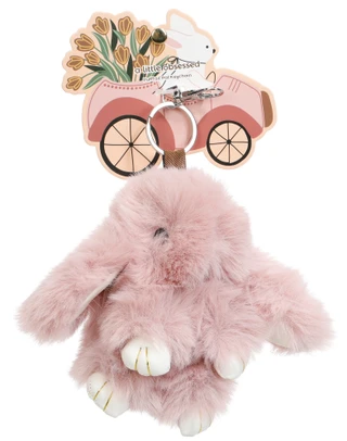 Thumbnail 1: ORLY Gray Fuzzy Bunny Bag Charm 