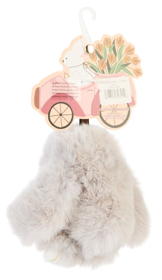 Thumbnail 2: ORLY Gray Fuzzy Bunny Bag Charm 