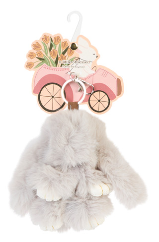 Thumbnail 1: ORLY Gray Fuzzy Bunny Bag Charm 