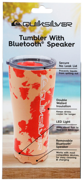 Thumbnail 4: Quicksilver Quiksilver Zuma Stainless Steel Tumbler w/ Speaker 
