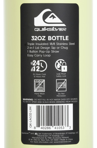 Thumbnail 3: Quicksilver Quiksilver Laguna 32oz Stainless Steel Tumbler Lime 