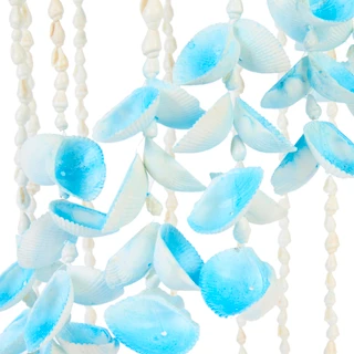 Thumbnail 4: JD YEATTS Blue Spiral Shell Outdoor Wind Chime 