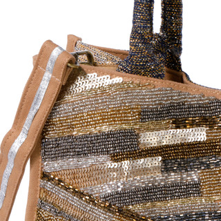 Thumbnail 3: AMERICA AND BEYOND Golden Layers Tote 