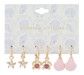 Thumbnail 1: ADRIENNE VITTADINI 3 Pc Nautical Drop Hoop Earring Set 