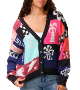 Thumbnail 1: Rip Curl Juniors Keepsakes Jacquard Cardigan 