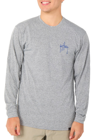 Thumbnail 2: Guy Harvey Men's Outdoor Long Sleeve Performance Shirt 