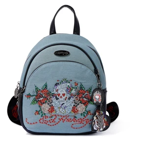 Thumbnail 1: Ed Hardy Wilma Cheetah-Print Denim Tote Bag 