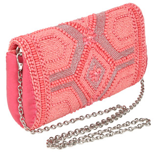 Thumbnail 3: AMERICA AND BEYOND America & Beyond Raspberry Royale Evening Clutch 
