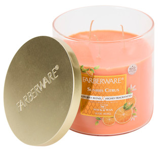 Thumbnail 2: Farberware 16 oz Sunrise Citrus 3-Wick Jar Candle 