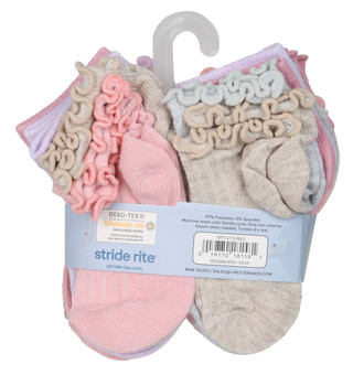 Thumbnail 2: Stride Rite Toddler Girl's 20 Pc Ruffle Ankle Sock Set 