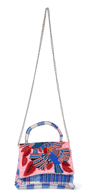 Thumbnail 3: AMERICA AND BEYOND Parrot Palette Foliage Top Handle Bag 