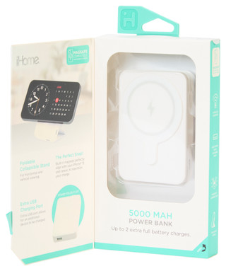 Thumbnail 2: Ihome 5,000mAh Magnetic Wireless Power Bank with Stand 