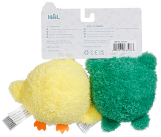 Thumbnail 2: Smoochy Pet Pals Squeaky Ball 4in Chick & Frog 2-Pack 