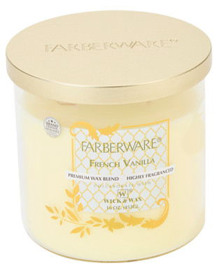 Thumbnail 1: Farberware 16 oz 3-Wick French Vanilla Jar Candle 