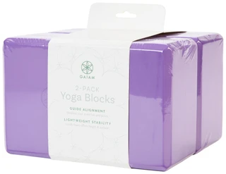 Thumbnail 1: GAIAM Deep Purple Solid Yoga Block 2-Pack 